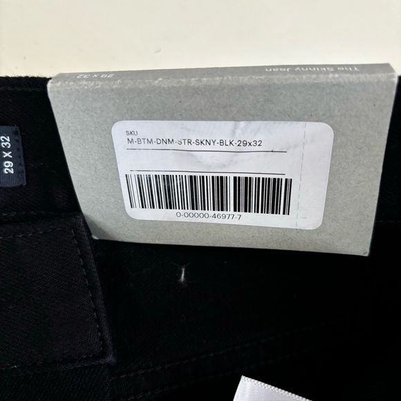 Everlane Men’s The Skinny 4-Way Stretch Organic Jean Uniform 29x32 Black New - Picture 6 of 8
